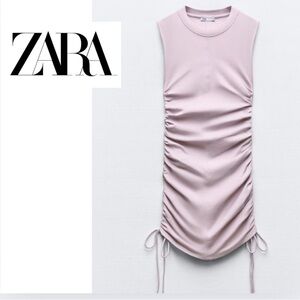 Zara Lilac Ruched Dress